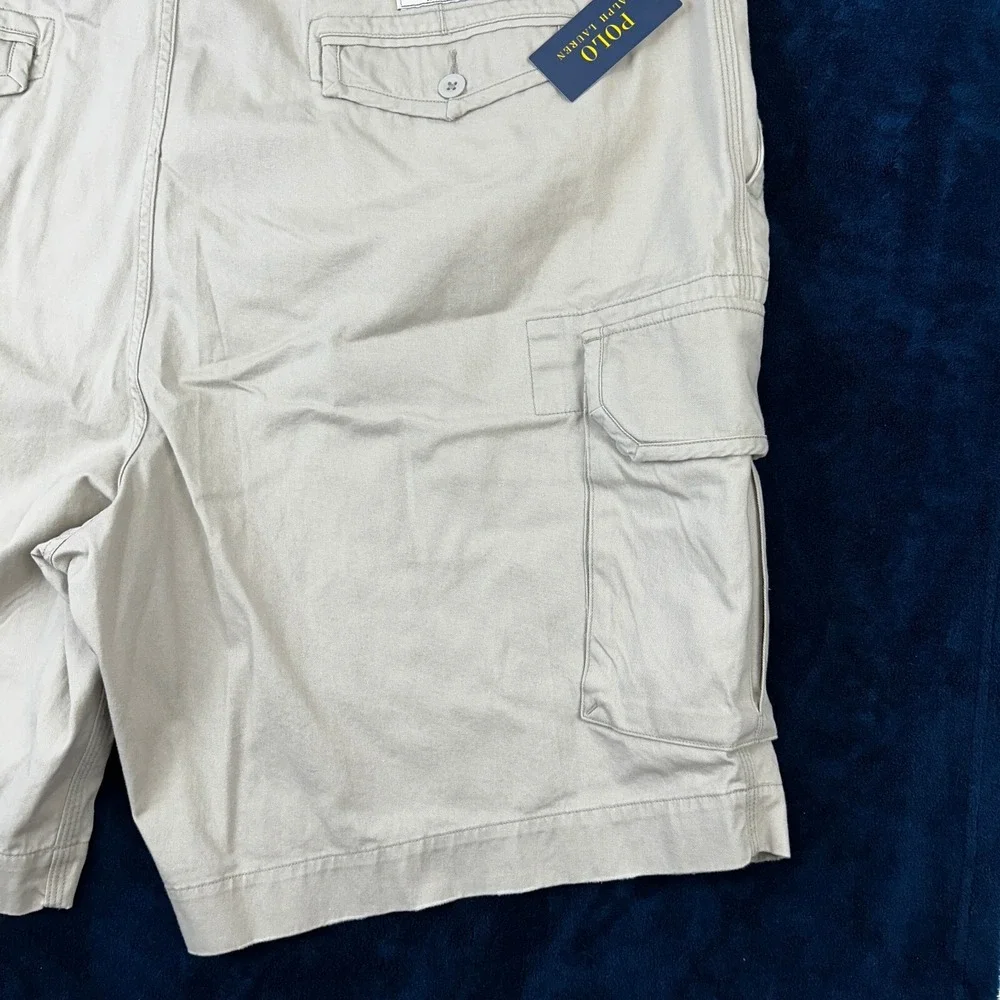 NWT Polo Ralph Lauren Classic Fit Chino Shorts 50B Cargo Beige Stretch‎